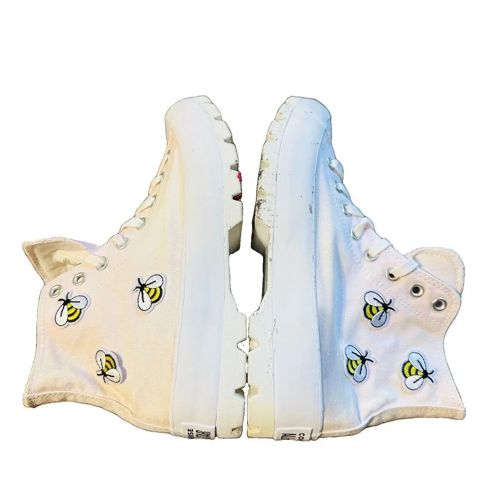 Converse Shoe Women SZ 10 Chuck Taylor All Star High Top Light Pink Sneaker Bees